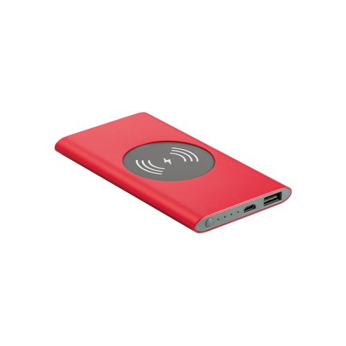 Metal-wireless-charger-power-bank-4000mAh-red