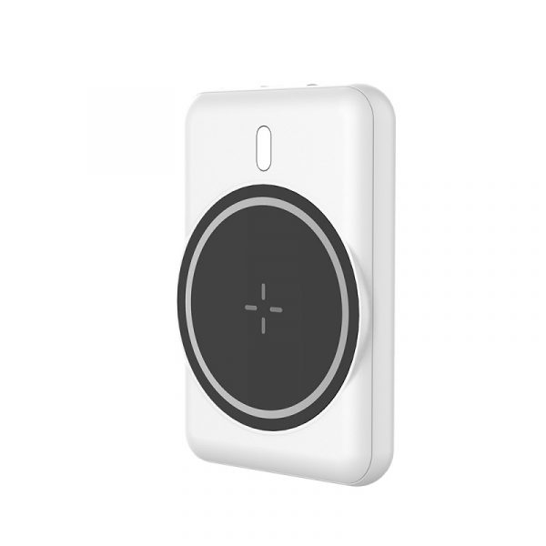 Magnetic-wireless-power-bank-5000-mAh-portable-slim-powerbank-white