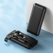 10000mAh-Portable-Power-Bank-with-built-in-4- charging-cables -Cell-Phone-holder-Black