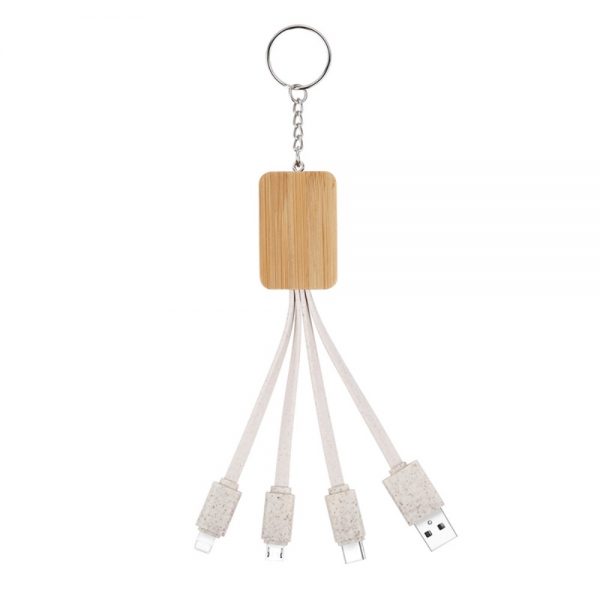 Eco-friendly-Degradable-3-IN-1-Charging-Cable-with-Key-ring
