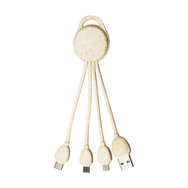 Eco-friendly-Wheat-Straw-4-IN-1-Charging-Cable