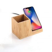 Eco_friendly_Bamboo_Wireless_Charger_with_Pen_Holder