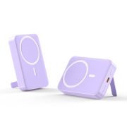Magsafe-wireless-charging-powerbank-10000mAh-built-in-cell-phone-stand-purple