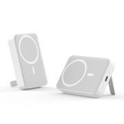 Magsafe-wireless-charging-powerbank-10000mAh-built-in-cell-phone-stand-white