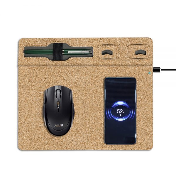 Eco_friendly_Cork_Mouse_Pad_Wireless_Charger_with_Cell_Phone_Holder-1