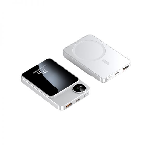 Ultra-Slim-Magnetic-Wireless-Power-Bank-10000mAh-white